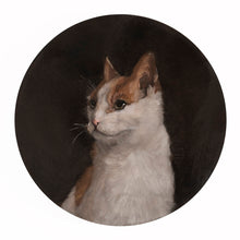 Cat portrait on a round canvas - About Face Illustration
