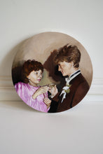 Oil portrait on a round canvas (painted from a photograph)