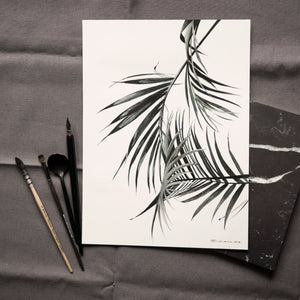 Palm Tree Watercolour Print - About Face Illustration