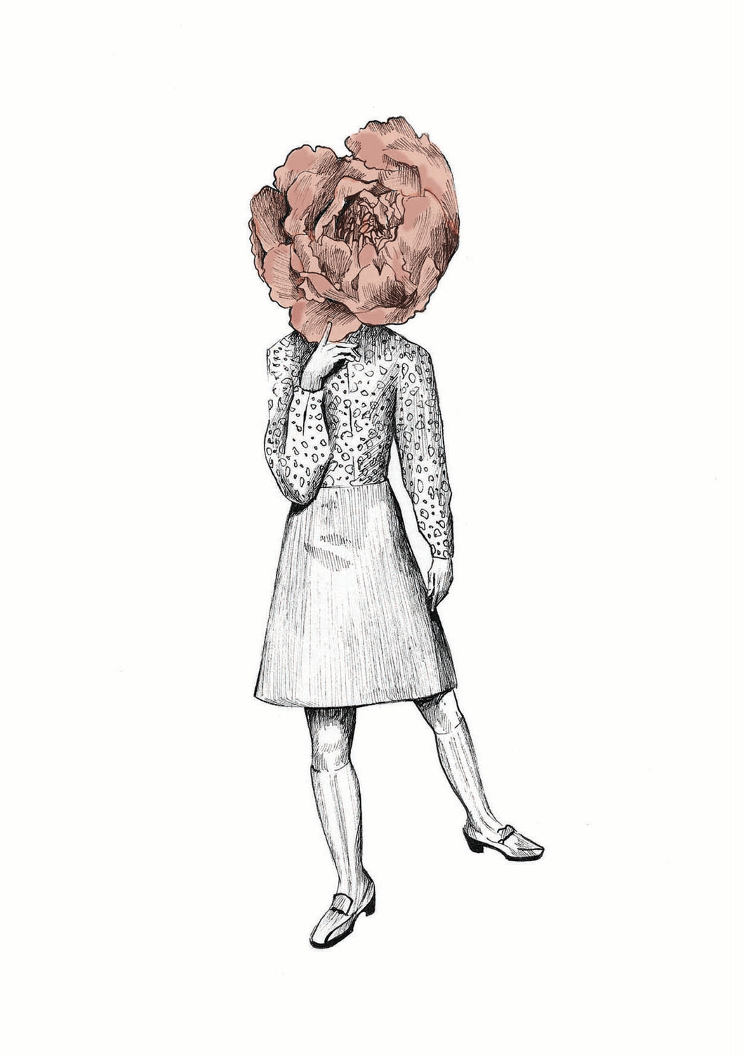 Peony Greeting Card - About Face Illustration