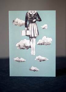 Clouds Greeting Card - About Face Illustration