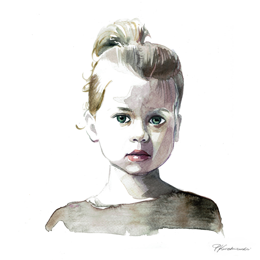 Watercolour portrait - About Face Illustration